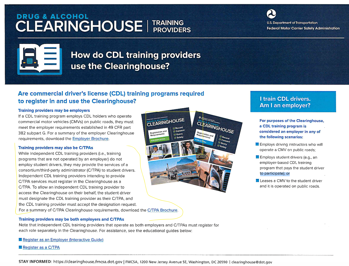 Clearinghouse student driver guidance